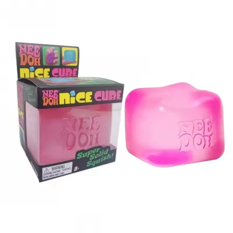 Schylling Nee Doh Jellyfish & Cube Set – Stress Relieving Squish Toy