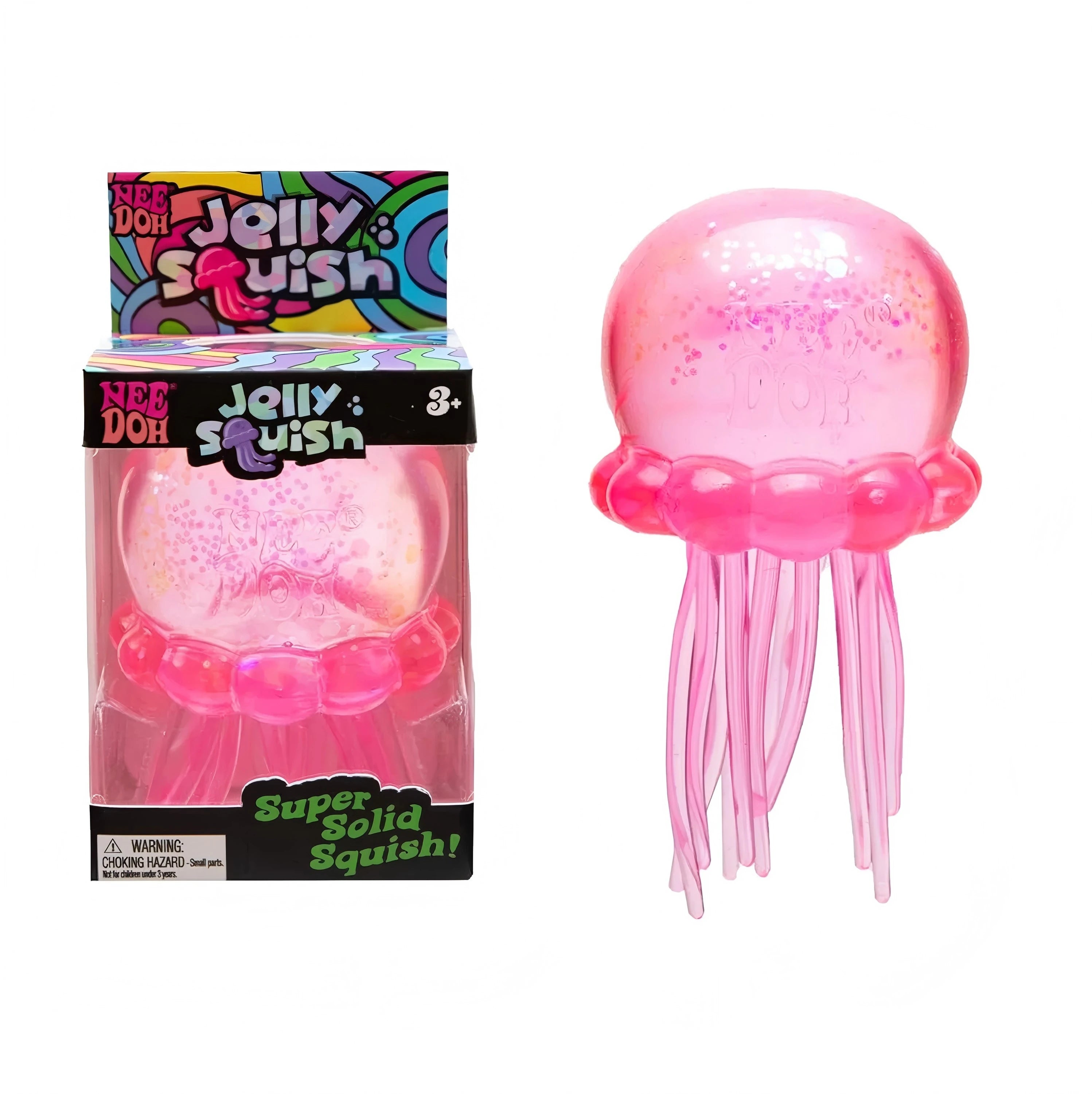 Schylling Nee Doh Jellyfish & Cube Set – Stress Relieving Squish Toy