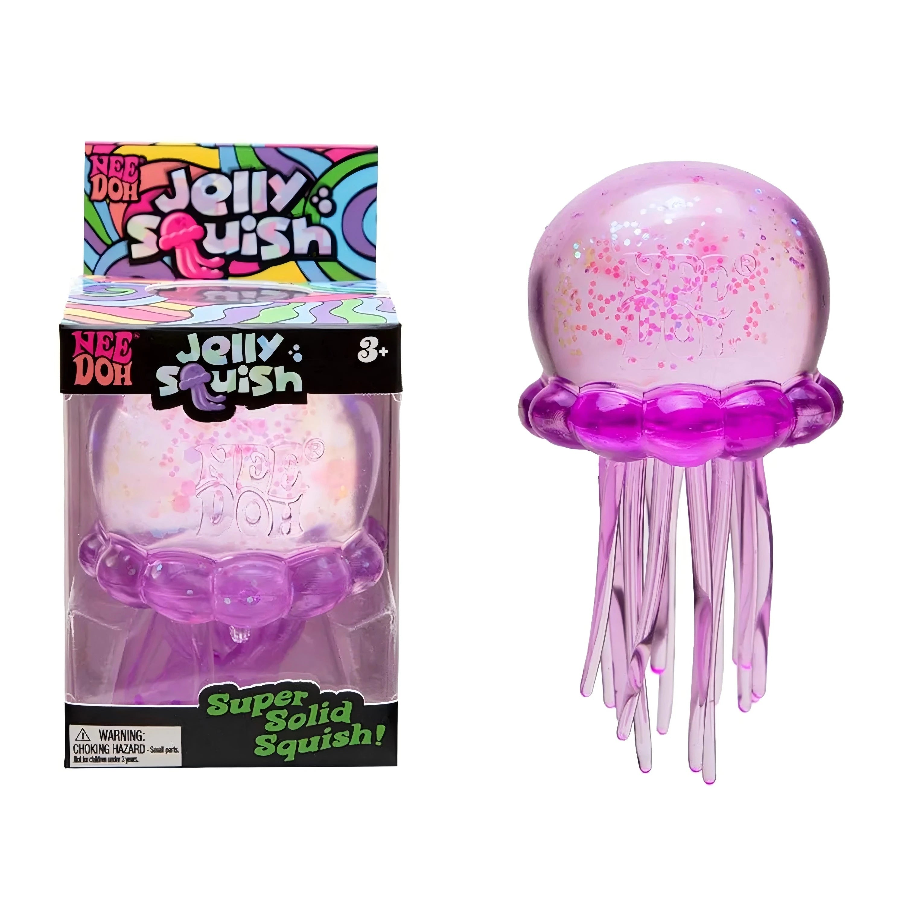 Schylling Nee Doh Jellyfish & Cube Set – Stress Relieving Squish Toy