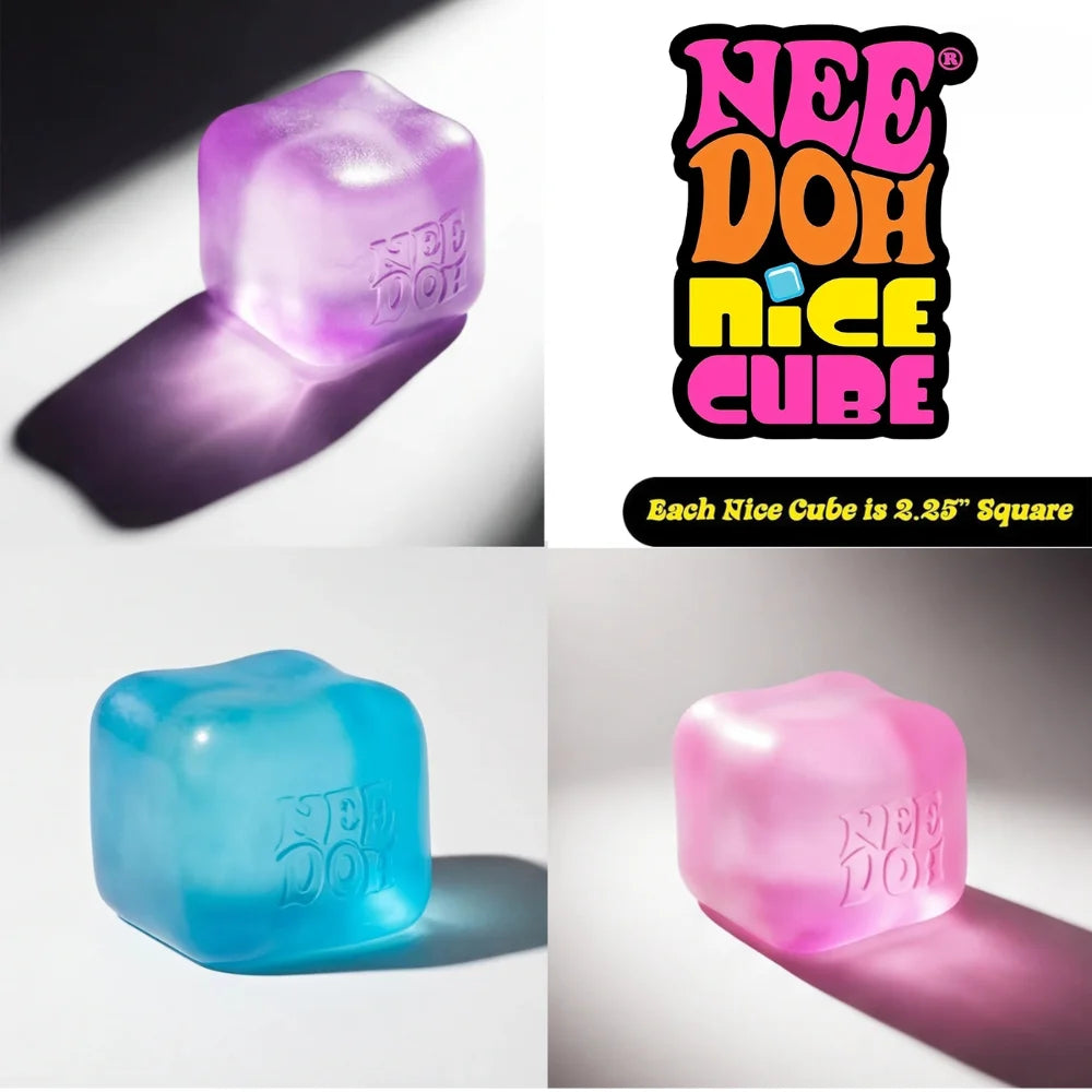 Schylling Nee Doh Jellyfish & Cube Set – Stress Relieving Squish Toy