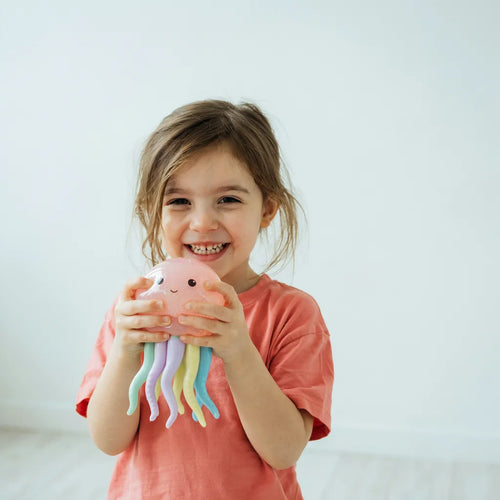 Schylling Nee Doh Jellyfish & Cube Set – Stress Relieving Squish Toy